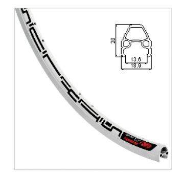OBRĘCZ STYLUS 28" 622x13 36otw RODI SREBRNA