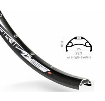 OBRĘCZ TRYP25 29"x25 32otw. TUBLESS CZARNA