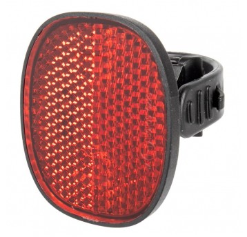 ODBLASK TYŁ CZERWONY UCHWYT GUMOWY