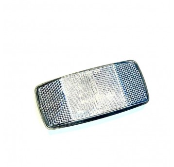 ODBLASK TYŁ NA BAGAŻNIK BIAŁY 50/80mm bez wkrętów