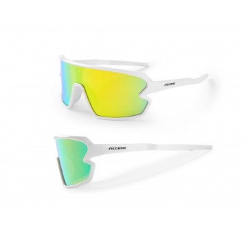 OKULARY ACCENT DRAFT BIAŁE, SOCZEWKI PC ZŁOTE