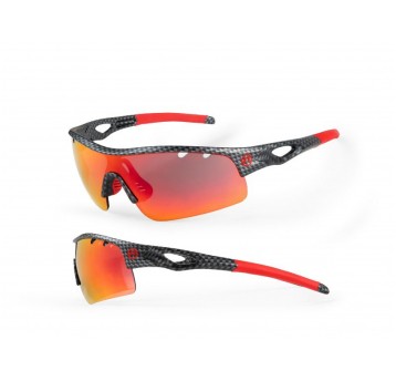 OKULARY ACCENT STORM CZARNO-CZERWONE