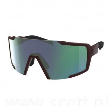 OKULARY SCOTT SHIELD MAROON RED GREEN CHROME