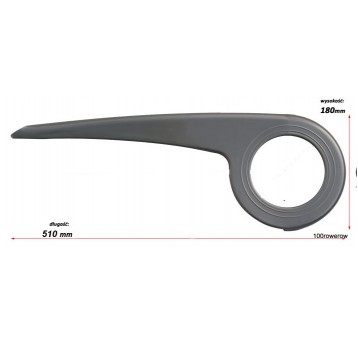 OSŁONA ŁAŃCUCHA ALICJA SREBRNA ŚR. ZEWN. 18cm