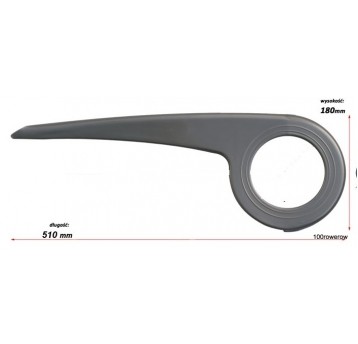 OSŁONA ŁAŃCUCHA ALICJA SREBRNA ŚR. ZEWN. 18cm
