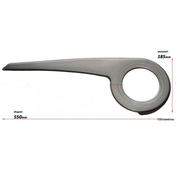 OSŁONA ŁAŃCUCHA ZULA SREBRNA ŚR. ZEWN. 18,5 CM