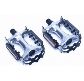 PEDAŁY FP-971 9/16" ALU SREBRNO-CZARNE