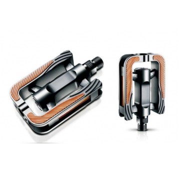 PEDAŁY JET 811 PLAST/GUMOWE CZARNO/BRĄZOWE