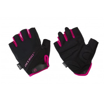 RĘKAWICZKI ACCENT BELLA PRO ROZM. S CZARNO-RÓŻOWY