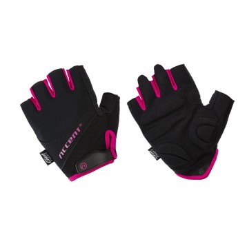 RĘKAWICZKI ACCENT BELLA PRO ROZM. S CZARNO-RÓŻOWY