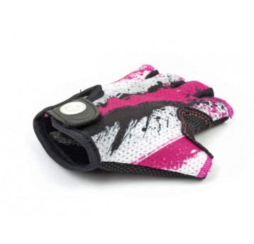 RĘKAWICZKI AUTHOR JUNIOR X6 DZIEC. BIA-CZAR-RÓŻ M