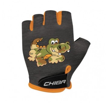 RĘKAWICZKI CHIBA DZIEC.COOL KIDS czarne krokodyl L