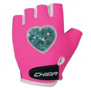 RĘKAWICZKI CHIBA KIDS ROZM. L COOL RÓŻOWE SERCE