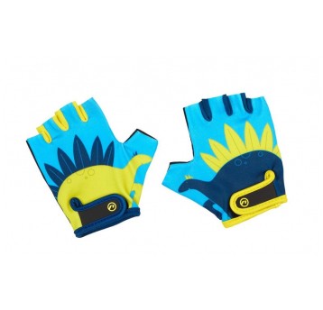 RĘKAWICZKI DZIEC. DINO ROZM. L/XL NIEBIESKO-ŻÓŁTE