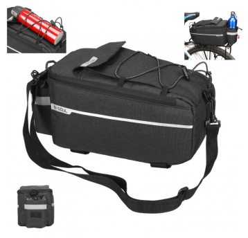 SAKWA NA BAGAŻNIK 38x16x15,5cm CZARNA