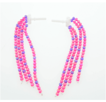 SERPENTYNKA- KORALIKI DO KIEROWNICY RÓŻ/FIOLET