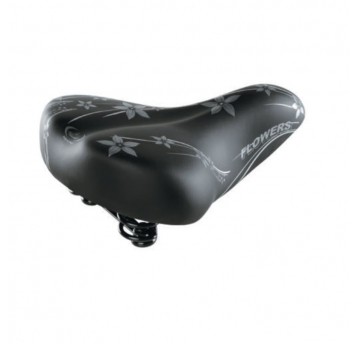 SIODŁO MONTE GRAPPA AMERICA FLOWERS CZARNO-SREBRNE