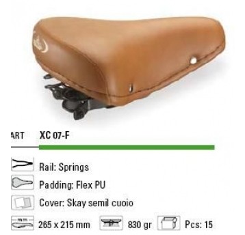 SIODŁO MONTE GRAPPA SPRĘŻYNA RETRO BRĄZ