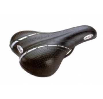 SIODŁO VELO SKÓRZANE NA ELASTOMERZE BRĄZ