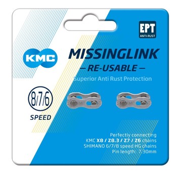 SPINKA ŁAŃCUCHA KMC 6/7/8rz 7,3mm EPT opak=2szt
