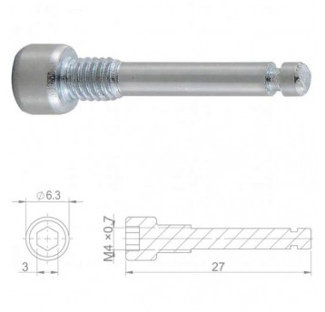 ŚRUBA OKŁ.HAM.TARCZ. M4x0,7 27mm d/AVID STAL HBP52