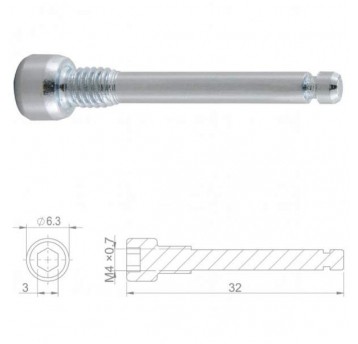 ŚRUBA OKŁ.HAM.TARCZ. M4x0,7 32mm STAL HBP53 opak=4