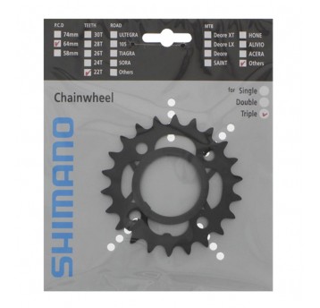 TARCZA MECHANZMU SHIMANO 22T FC-M391/430 CZARNA