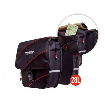 TORBA NA BAGAŻNIK DWUKOMOROWA 28L