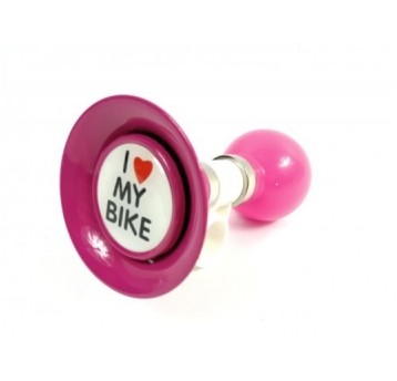 TRĄBKA I LOVE MY BIKE RÓŻOWA