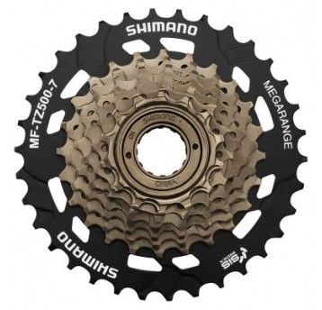 WOLNOBIEG SHIMANO 7 rz. MF-TZ500 14-34 BRĄZ