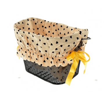 WYŚCIÓŁKA DO KOSZA BRZOSKWINIOWY W KROPKI