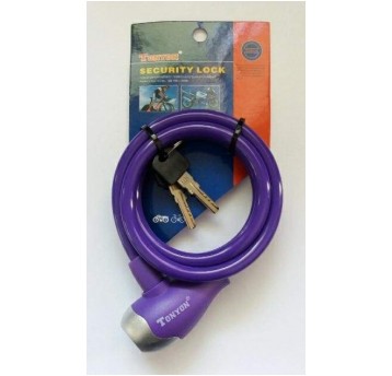 ZAMKNIĘCIE 120cm/10mm TY560 SPIRALA FIOLETOWE