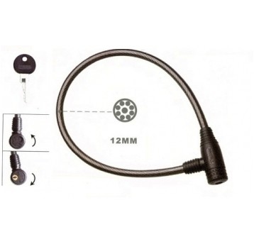 ZAMKNIĘCIE 80cm/12mm TY457 KLUCZ SPIRALA